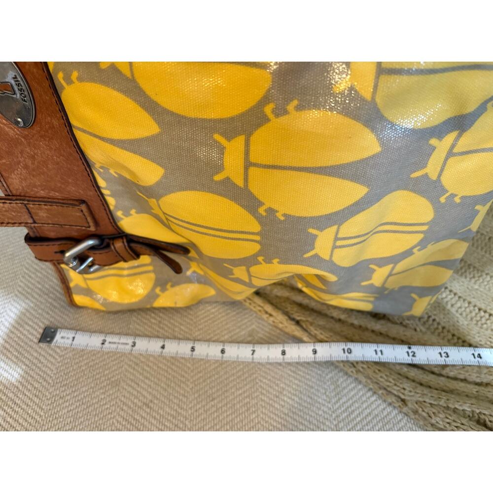 Fossil Key-Per Ladybug Print Shoulder Bag Yellow Gray - Picture 8 of 11